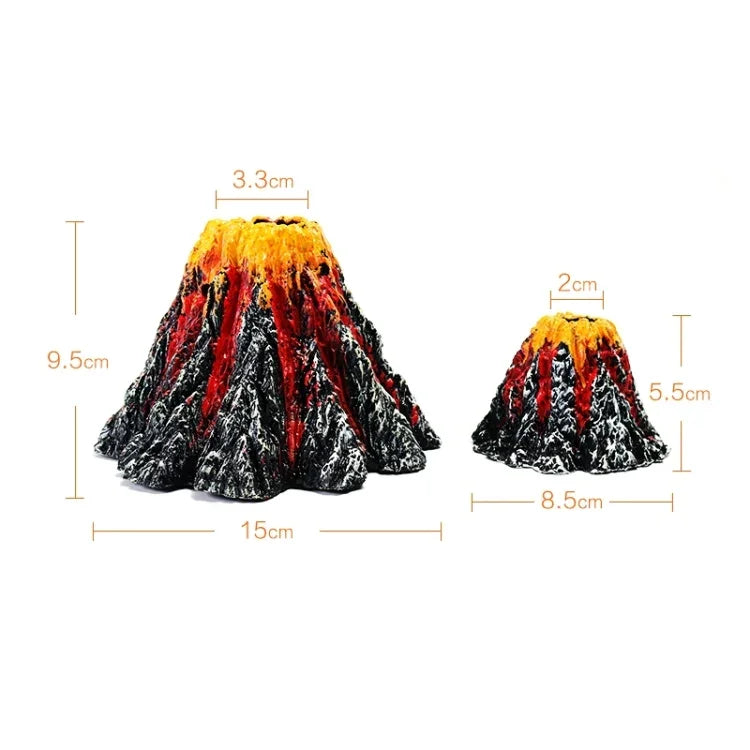 Décoration aquarium Arbre artificiel Plante Herbe Paysage volcanique en roche Ornements en résine créative Pompe à air aquarium, Taille : L, 15*9.5*3.3 cm
