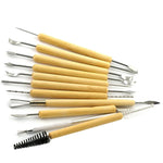 Ensemble de 11 outils de poterie en bois 1 en 1, coupe-argile, couteaux de sculpture