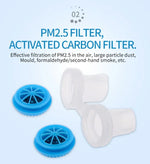 2 PCS 2 en 1 Purificateur d'air anti-ronflement en ABS et silicone