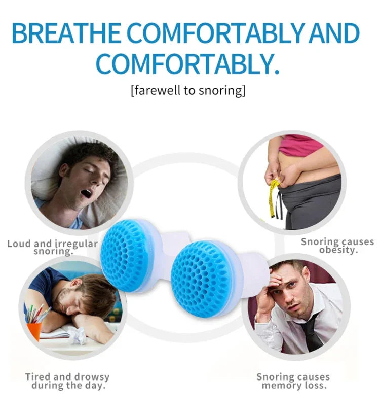 2 PCS 2 en 1 Purificateur d'air anti-ronflement en ABS et silicone