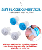 2 PCS 2 en 1 Purificateur d'air anti-ronflement en ABS et silicone