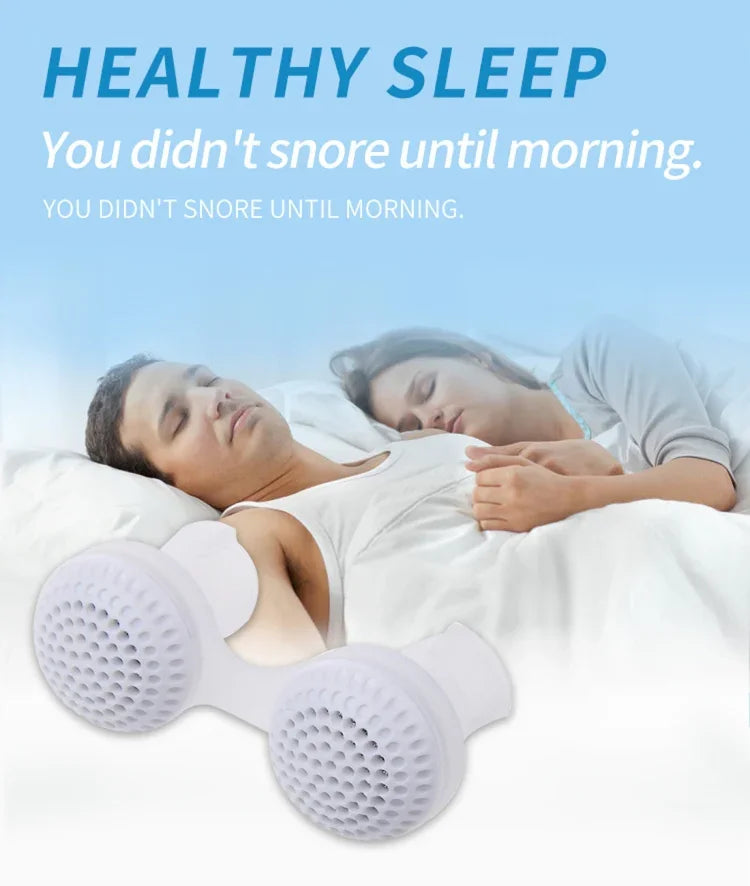 2 PCS 2 en 1 Purificateur d'air anti-ronflement en ABS et silicone