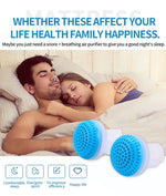 2 PCS 2 en 1 Purificateur d'air anti-ronflement en ABS et silicone