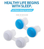 2 PCS 2 en 1 Purificateur d'air anti-ronflement en ABS et silicone