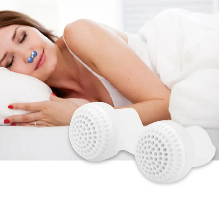 2 PCS 2 en 1 Purificateur d'air anti-ronflement en ABS et silicone