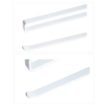 Stainless Metal Kitchen Toilet Paper Towel Rack Paper Towel Roll Holder Cabinet Hanging Shelf Preservative Film Storage Rack,Size: 26*10.8*1.5cm, White