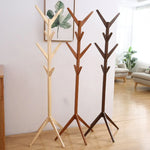 Portemanteau-Chapeaux et Vêtements Créatif en Bois Massif en Forme d'Arbre, Taille: 175x45x45cm, 175x45x45cm (Café Foncé), 175x45x45cm (Blanc), 175x45x45cm (Bois)