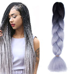 Perruques tressées individuelles en fibres chimiques, dégradé de couleur mode, grandes tresses, longueur : 60cm (18Bleu marine+Bleu ciel), 01, 02, 03, 06, 08, 15, 16, 17, 18, 26, 27, 28, 29, 54, 59