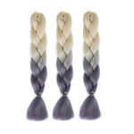 Perruques tressées individuelles à dégradé de couleur à la mode, fibres chimiques, grosses tresses, couleur aléatoire, longueur : 60cm, couleur aléatoire