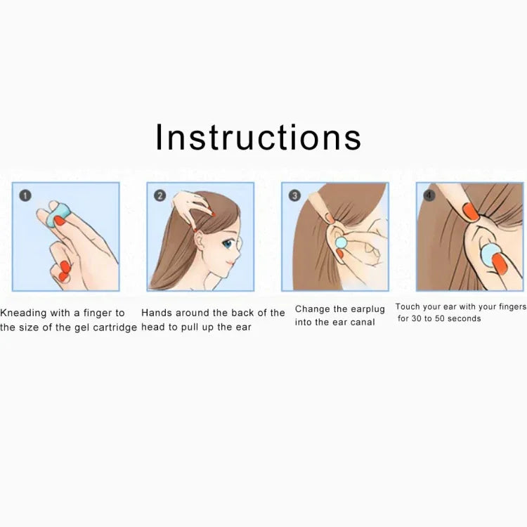 4 PCS / Set Bouchons d'Oreilles Anti-Bruit pour le Sommeil en Voyage Améliorent le Sommeil Protection Auditive, Livraison Couleur Aléatoire