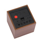 Horloge de bureau en bois avec affichage LED numérique, réveil avec affichage de l'heure, date et température, horloge en bois