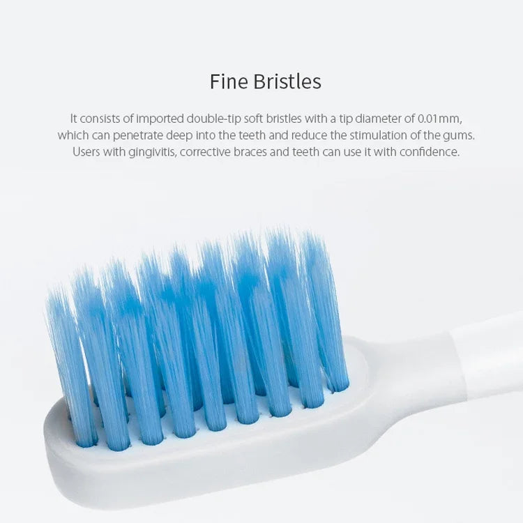 3 Têtes de brosse à dents électriques Xiaomi Mijia originales de rechange pour hygiène bucco-dentaire (Type Sensible)