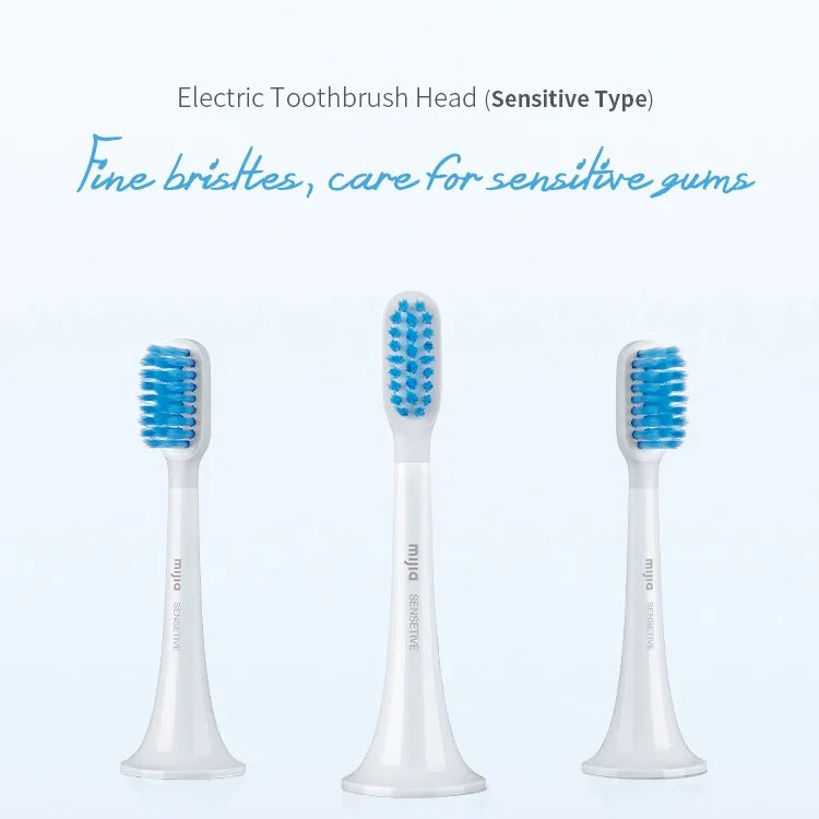 3 Têtes de brosse à dents électriques Xiaomi Mijia originales de rechange pour hygiène bucco-dentaire (Type Sensible)