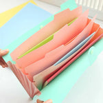 Sac à documents couleur bonbon multicouche 5 intercalaires, livraison couleur aléatoire, A201