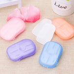 5 PCS Savon jetable mini en papier confetti portable en boîte de voyage, livraison couleur aléatoire, 5 PCS