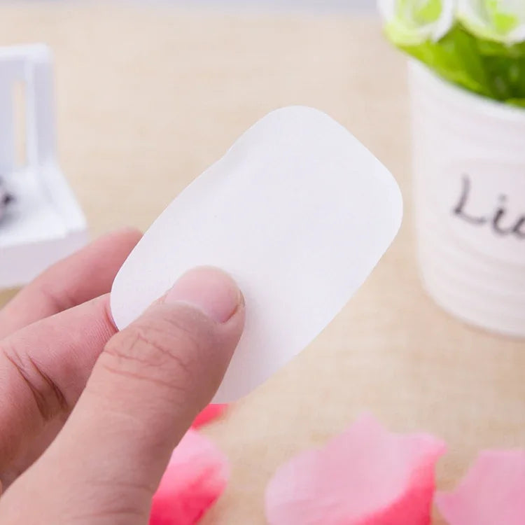 5 PCS Savon jetable mini en papier confetti portable en boîte de voyage, livraison couleur aléatoire, 5 PCS