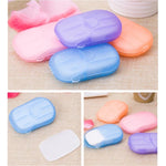 5 PCS Savon jetable mini en papier confetti portable en boîte de voyage, livraison couleur aléatoire, 5 PCS