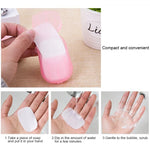 5 PCS Savon jetable mini en papier confetti portable en boîte de voyage, livraison couleur aléatoire, 5 PCS