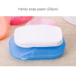 5 PCS Savon jetable mini en papier confetti portable en boîte de voyage, livraison couleur aléatoire, 5 PCS