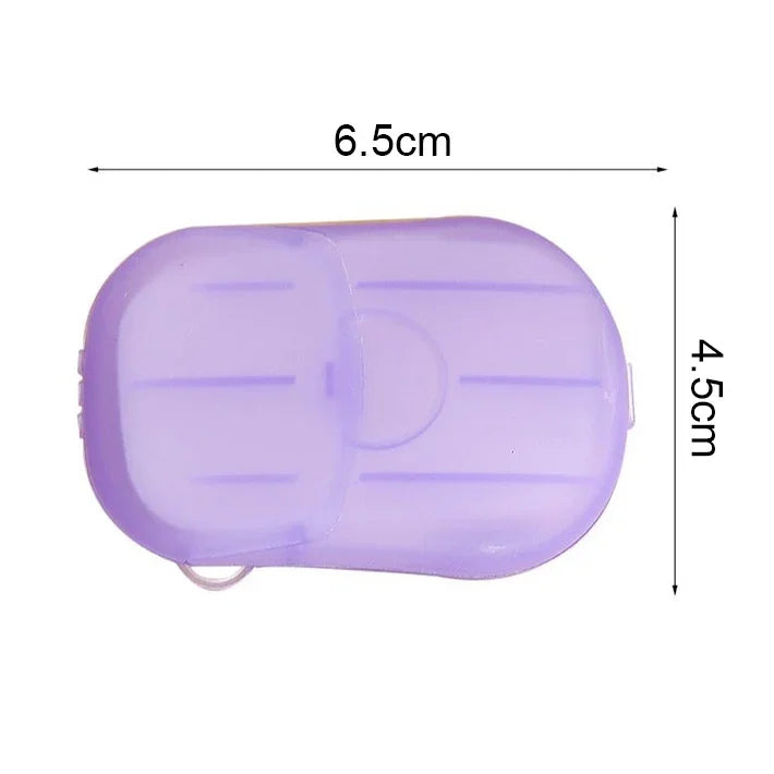 5 PCS Savon jetable mini en papier confetti portable en boîte de voyage, livraison couleur aléatoire, 5 PCS