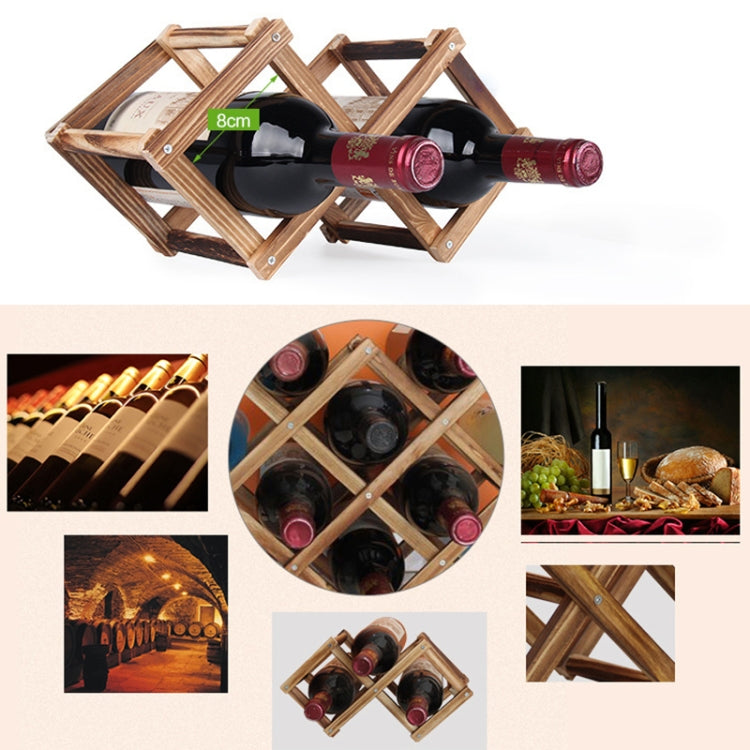 Présentoir à vin pliant en bois pour 6 bouteilles, support à vin pour cuisine et bar, 6 bouteilles