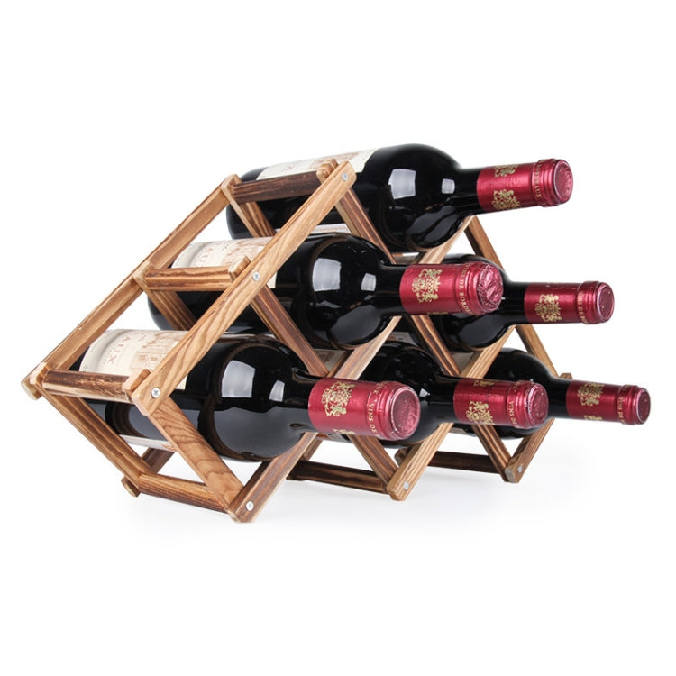 Présentoir à vin pliant en bois pour 6 bouteilles, support à vin pour cuisine et bar, 6 bouteilles