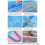 Sac de sport portable à double couche en maille pour pique-nique à la plage, sac à bandoulière, sac à main, sac à main double couche (vert), sac à main double couche (bleu)