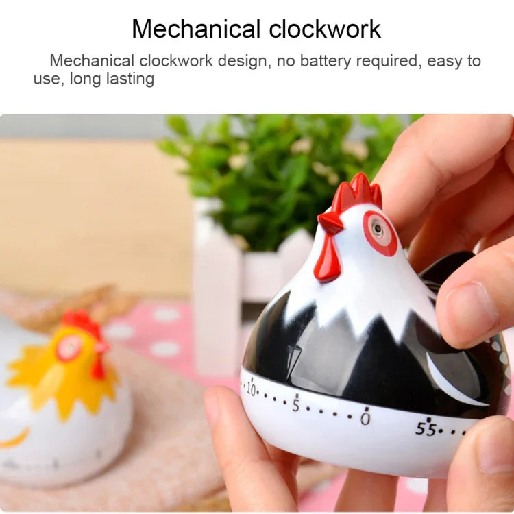 Minuteur de cuisine mécanique en forme de poulet de 60 minutes pour la cuisson, gadget de décoration de maison, livraison de couleur aléatoire, RB219