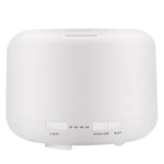 Humidificateur d'air blanc clair télécommandé T500 Vaporisateur automatique d'alcool Diffuseur d'huile essentielle Brumisateur ultrasonique Diffuseur d'arôme atomiseur LED coloré, Capacité : 500ml, DC 24V, prise US, Blanc clair (500ml), Motif bois (500ml)
