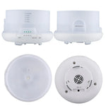 Humidificateur d'air blanc clair télécommandé T500 Vaporisateur automatique d'alcool Diffuseur d'huile essentielle Brumisateur ultrasonique Diffuseur d'arôme atomiseur LED coloré, Capacité : 500ml, DC 24V, prise US, Blanc clair (500ml), Motif bois (500ml)