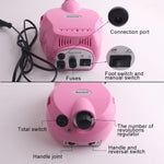 Ponceuse électrique pour ongles 10W 220V 25000 tours, prise UE