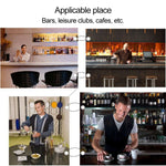 Ensemble de 9 outils à cocktail en acier inoxydable avec support en bois, capacité : 550 ml, 550 ml