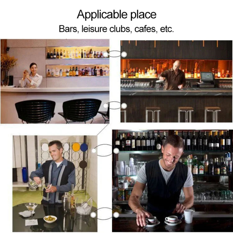 Ensemble d'outils de bar à cocktail 9-en-1 en acier inoxydable avec support en bois, Capacité : 750 ml, 750 ml