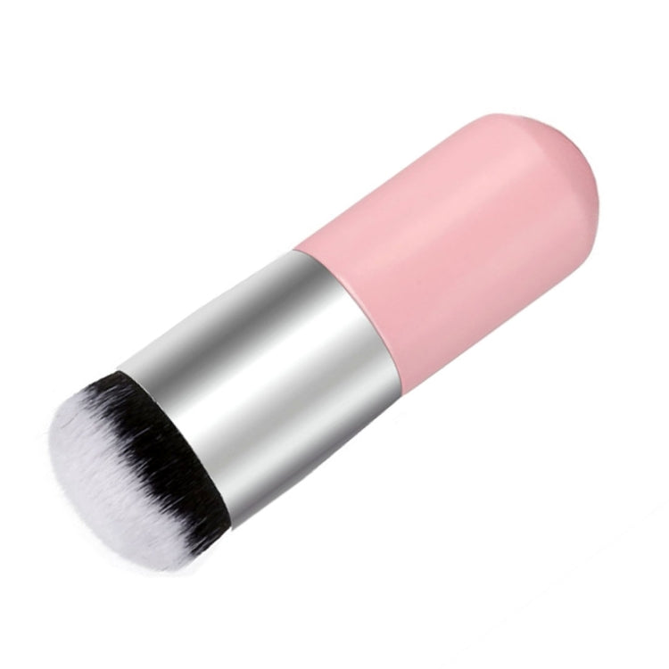Manche court en bois, grande brosse à maquillage ronde pour fond de teint et poudre, brosse ronde et dodue pour maquillage BB crème, grande tête ronde rose, grande tête ronde blanche