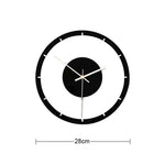 TM011 Horloge Murale Silencieuse en Acrylique Transparent à Cadran Rond en Bois, TM011