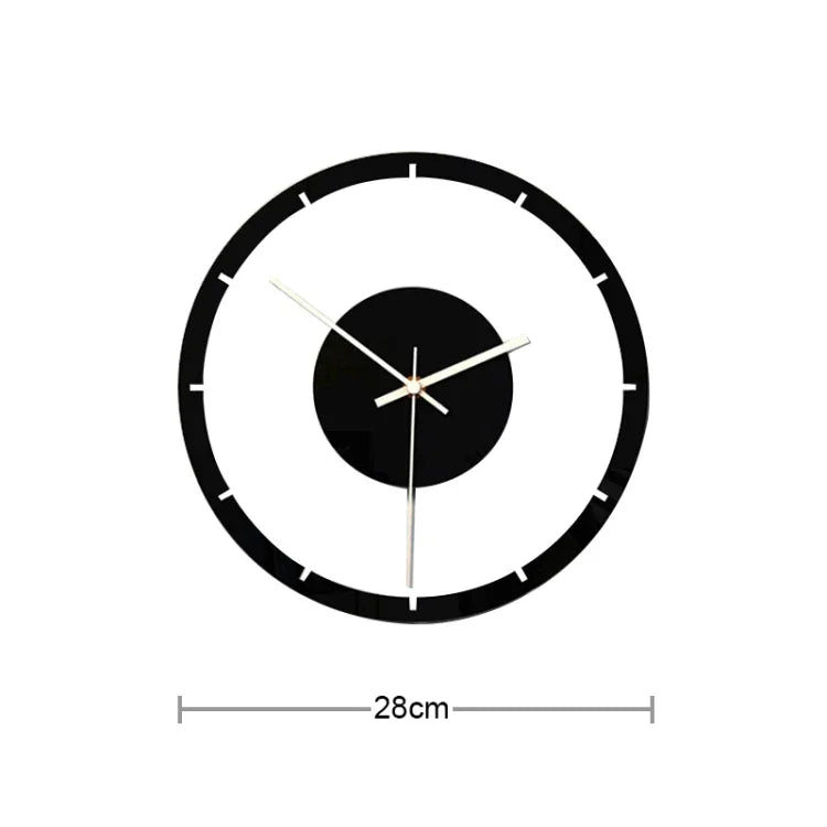 TM011 Horloge Murale Silencieuse en Acrylique Transparent à Cadran Rond en Bois, TM011