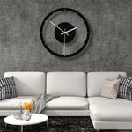 TM011 Horloge Murale Silencieuse en Acrylique Transparent à Cadran Rond en Bois, TM011