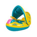 Siège de sécurité gonflable pour natation avec pare-soleil anneau bateau pour bébé enfants, taille gonflée : 72cm x 65cm x 58cm, siège bateau