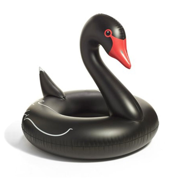 Anneau de sécurité de piscine flottant gonflable en forme de cygne, taille gonflée : 110cm, Cygne noir 110cm, Cygne blanc 110cm