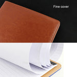 Chemise porte-documents professionnelle en cuir avec bloc-notes A4 de 30 pages et calculatrice