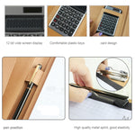 Chemise porte-documents professionnelle en cuir avec bloc-notes A4 de 30 pages et calculatrice