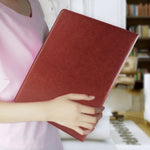 Chemise porte-documents professionnelle en cuir avec bloc-notes A4 de 30 pages et calculatrice