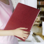 Chemise porte-documents professionnelle en cuir avec bloc-notes A4 de 30 pages et calculatrice