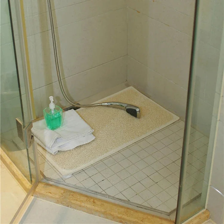 Tapis antidérapant en PVC résistant aux moisissures pour baignoire de salle de bain, Taille : 70cm x 40cm (Blanc), 70cm x 40cm