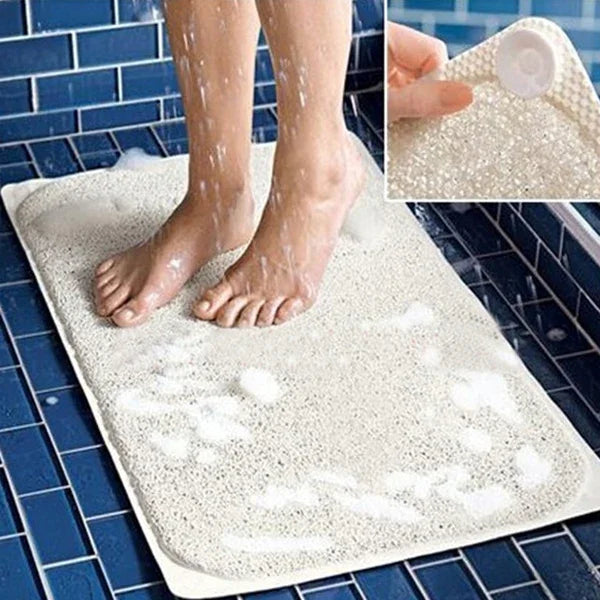 Tapis antidérapant en PVC résistant aux moisissures pour baignoire de salle de bain, Taille : 70cm x 40cm (Blanc), 70cm x 40cm