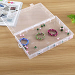 Boîte de rangement en plastique avec 28 compartiments amovibles pour bijoux, boucles d'oreilles, hameçons et petits accessoires