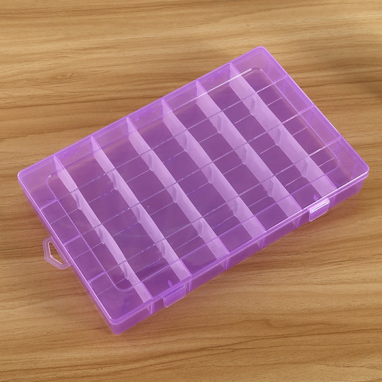 Boîte de rangement en plastique avec 28 compartiments amovibles pour bijoux, boucles d'oreilles, hameçons et petits accessoires