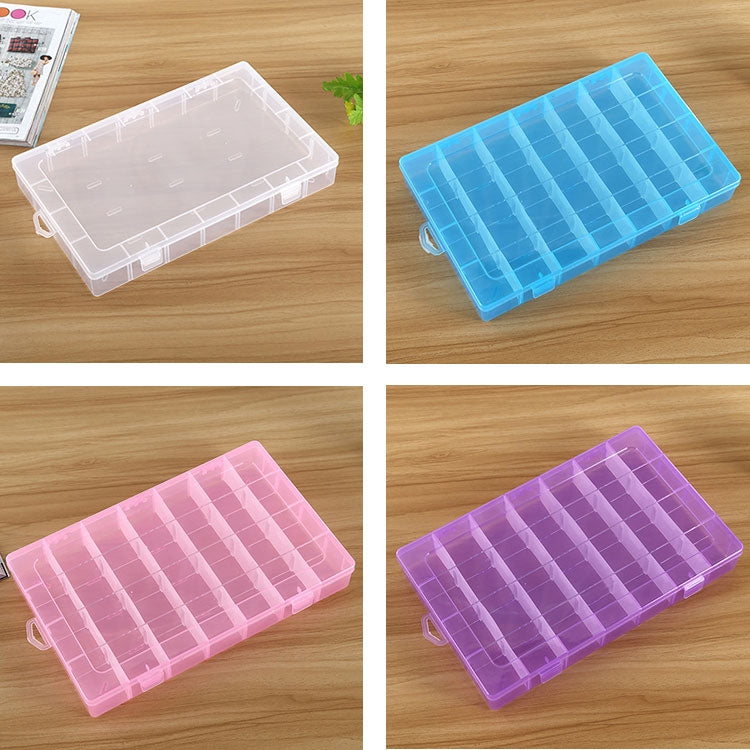 Boîte de rangement en plastique avec 28 compartiments amovibles pour bijoux, boucles d'oreilles, hameçons et petits accessoires