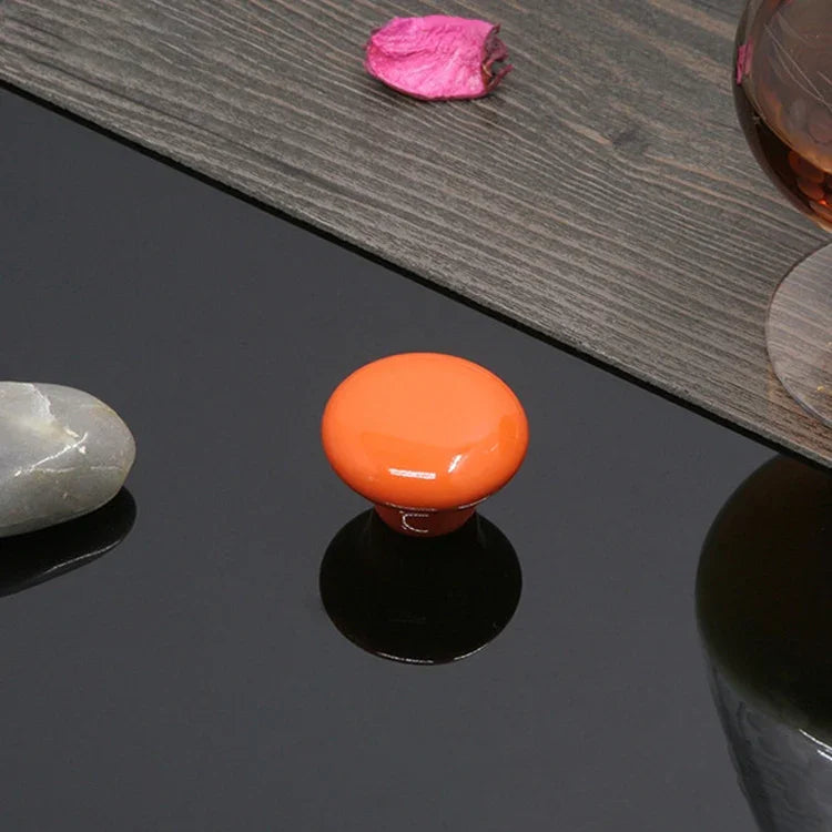 Poignée de Tiroir en Céramique Émaillée Couleur Littéraire Moderne 32mm