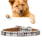 Collier pour chien en cuir synthétique avec motifs en os, produits pour animaux de compagnie, taille: S, 1,5 * 37cm, taille: S